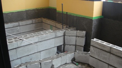 浴槽のためのブロック積
