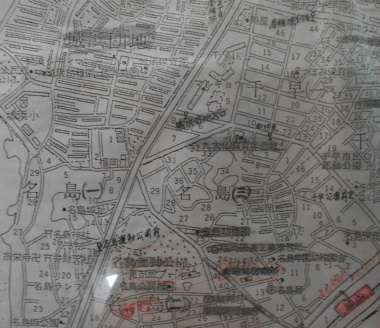 名島駅で見せて頂いた地図