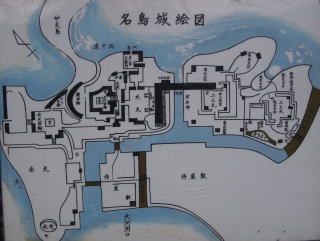 名島城古図