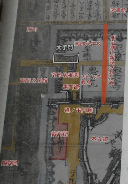 中津城・大手門付近の絵図