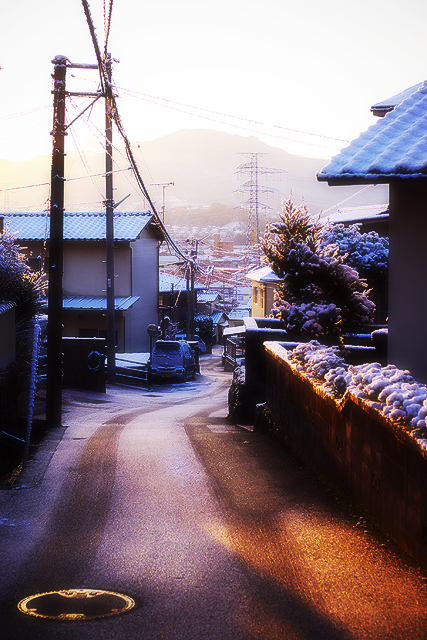 朝の雪景色