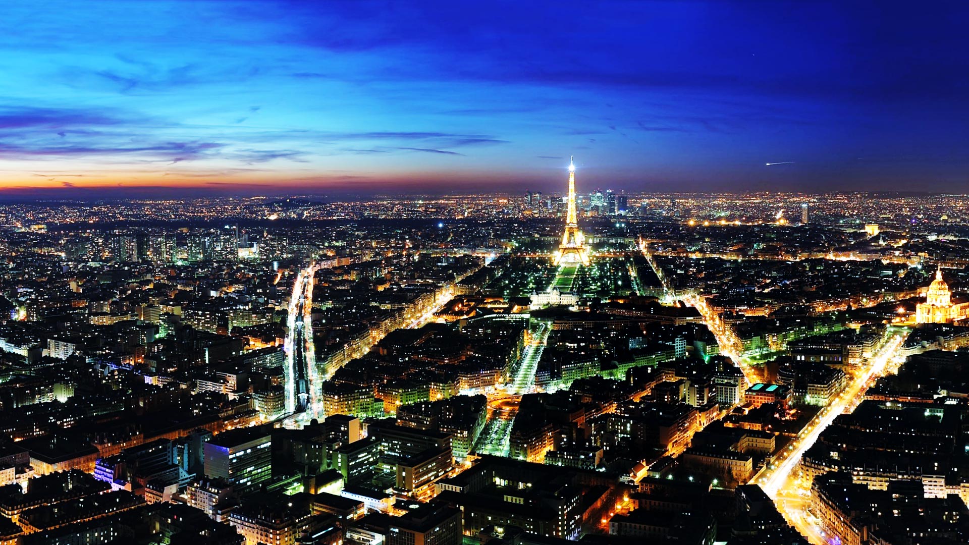 パリの夜景 フルhdデスクトップ壁紙