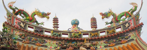 関帝廟の屋根装飾