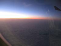 飛行機から見た夕焼け