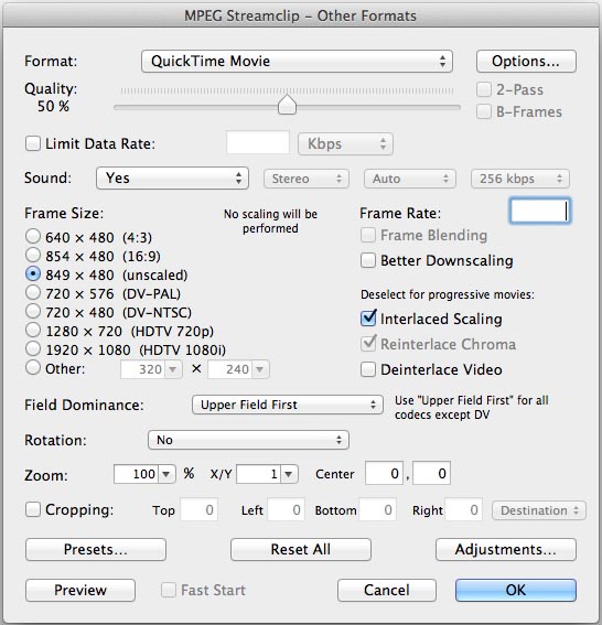 MPEG Streamclip Export to others