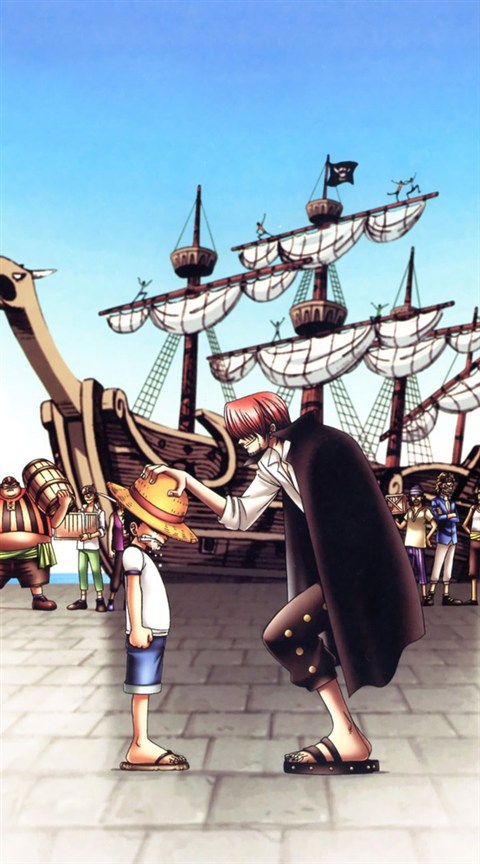 シャンクス 少年時代のルフィ ワンピース携帯待ち受け海賊王