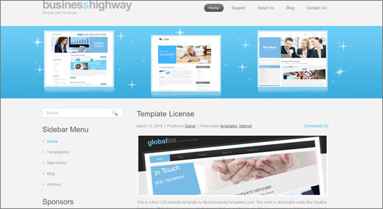 Free CSS Templates- Business Highway