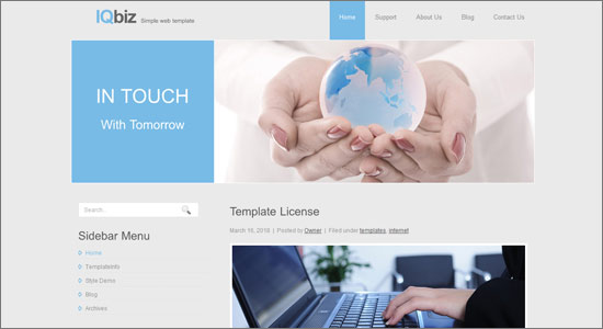 IQbiz Free CSS Template | Free CSS Templates | Free CSS